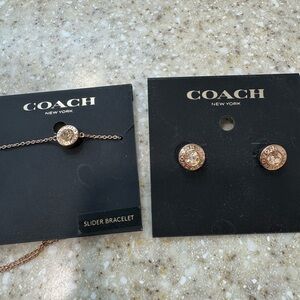 Coach Rose Gold Jewelry Set